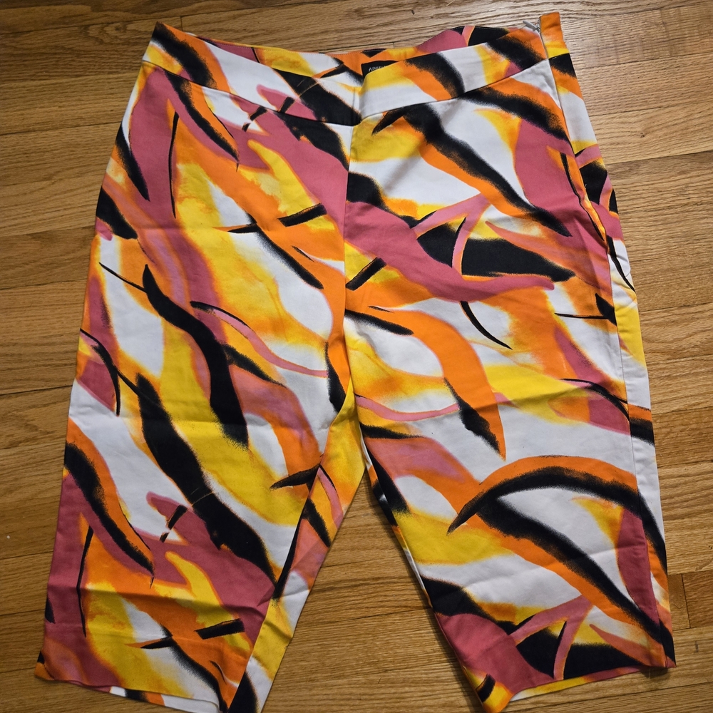 Ashley Stewart Multicolor High Waist Shorts